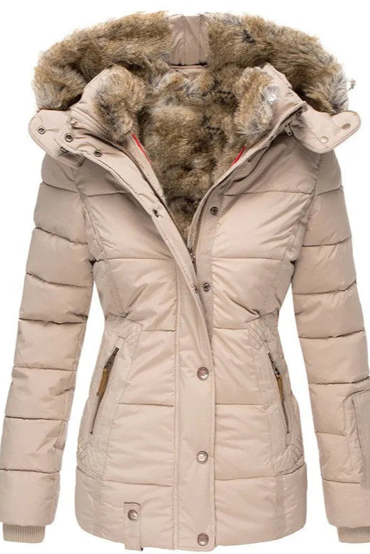 Warm Winter Coat with Fur Lining for Ladies